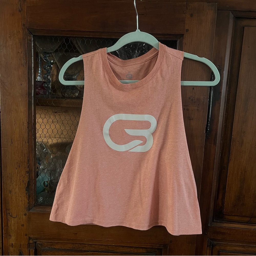 Heather Peach CycleBar Cropped Tank